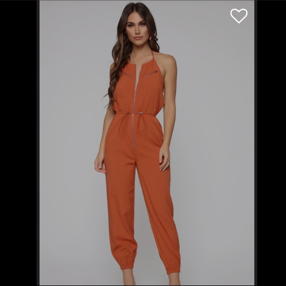 Fashion nova orange jumpsuit